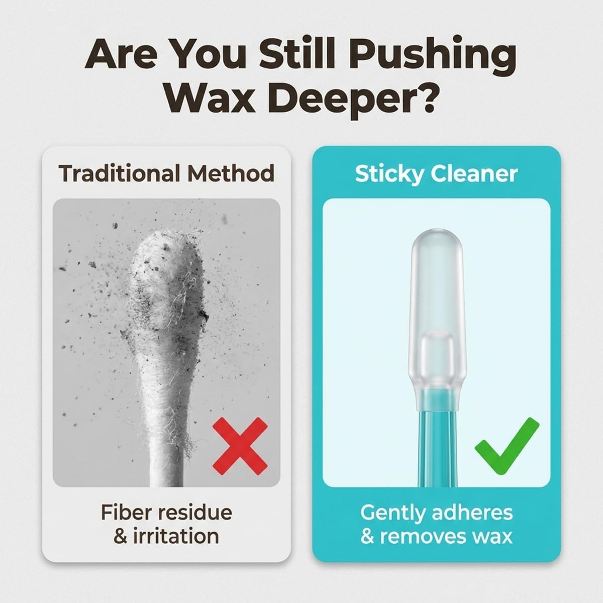 24 Sticky Ear Cleaning Sticks Per Pack – Set of 3